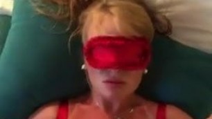 Cuckold blonde wife takes on a strange big cock