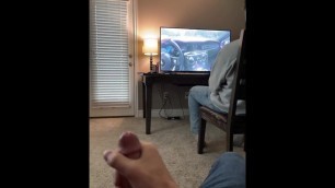 Jerking Off through my jeans and Cumming In Front of My Stepbrother Porn Videos
