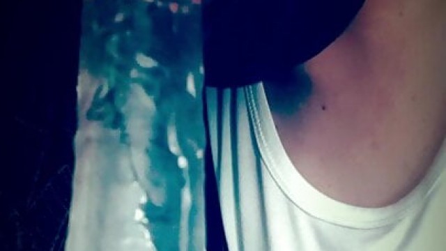 Newbie sucking, this dildo makes my mouth drip